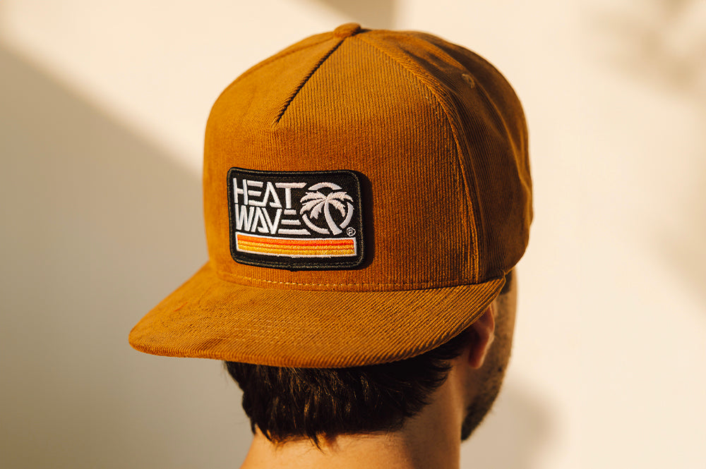 HWV Retro Stripe Hat BROWN CORD